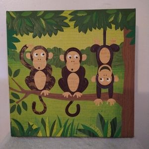 Monkey wall canvas set